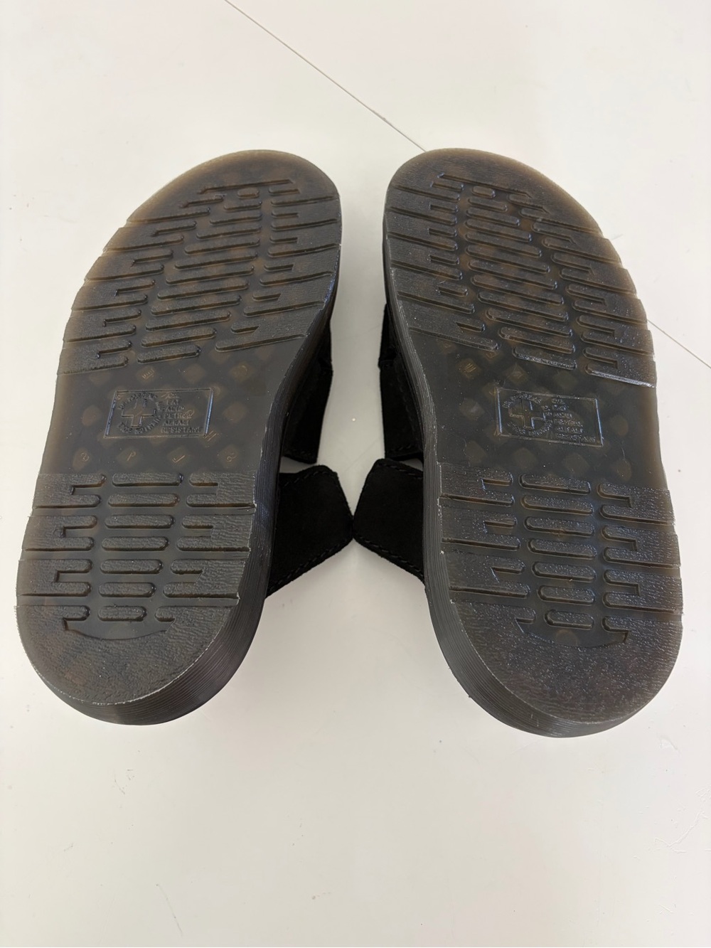 Dr. Martens Maxxy Slide Black Suede Platform Sandals Women’s Size 9 - Picture 8 of 9